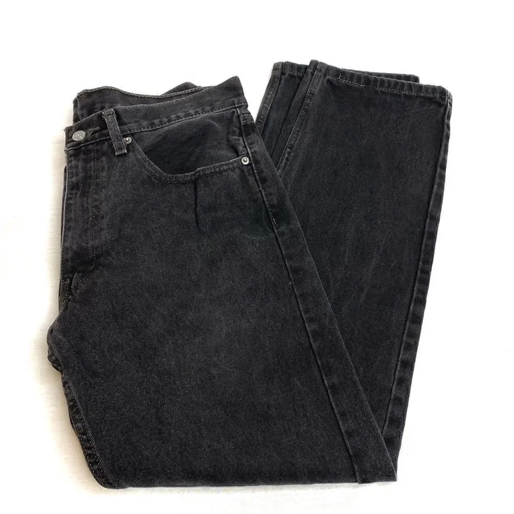 Levi’s black 505 straight leg jeans size 34 X 32